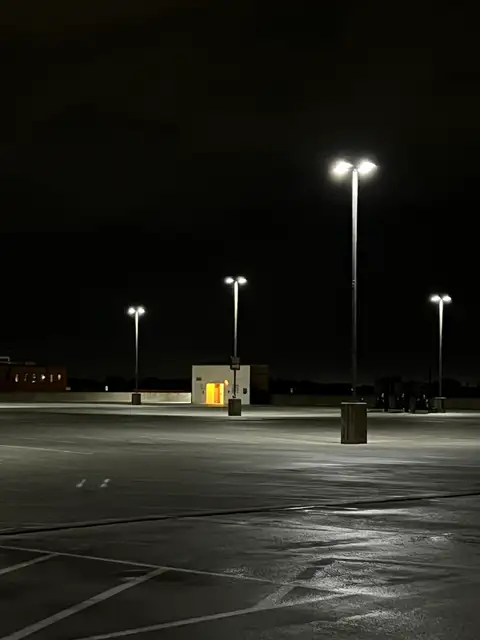 Striking light in a lonely night.